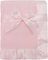 American Baby Company Fleece Blanket with Silk-Like Satin Trim, Pink, 30" x 40"