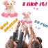 Hopearl Plush Cow Toy - 9 Inch Strawberry Pink Floppy Dairy Cattle - Cute Birthday Gift for Kids