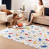 74" 50", Odorless Premium Foam Baby Play Mat x Soft Microfiber Fabric Crawling Mat for Floor- Comfortable