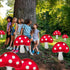 6 31 21 PCS Mushroom Balloons with Red & White Polka Dots, Forest/Garden Party Theme Party Decor, Cute Mushroom