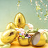 6 6 Inches JOYIN Pcs Large Gold Easter Eggs, Metallic Jumbo Plastic Eggs Fillable for Easter Themed Hunt Basket