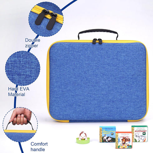 MGZNMTY Storage Case for Little Tikes Story Dream Machine Books, Blue Travel Box for Kids Toddler Toys Gifts