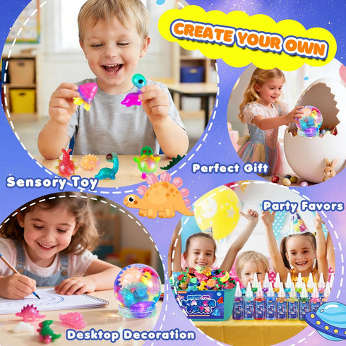 36 24 4+ Magic Water Elf Toy Kit, Water Pets Toys for Kids, Gels & Molds, Aqua Fairy Water Gel Kit Squishy Maker, DIY