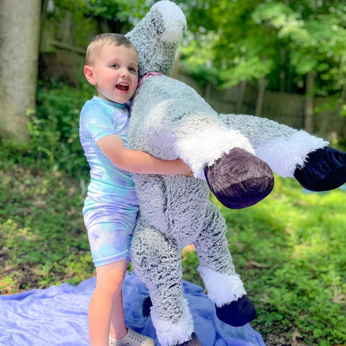 Tezituor 47 Inch Giant Horse Stuffed Animal Plush Toy - Realistic 4ft Long Pillow