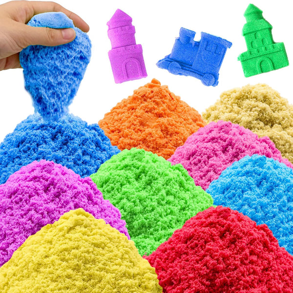 Play Sand for Kids,6.8lbs of 10 Colored Magic Sands,Colorful Sensory Sand Kit,Sand