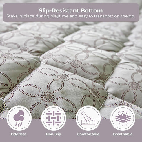 Clarke & Madison 0-6 50x50in Premium Baby Play Mat - Extra Thick Soft Cushion Play Mat, Play Mat for Babies Months