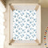miaozhen 1 Pack 52x28 Cotton Crib Sheets for Baby Boys Girls Soft Breathable Baby Blue Playful Kea Toddler Mattress