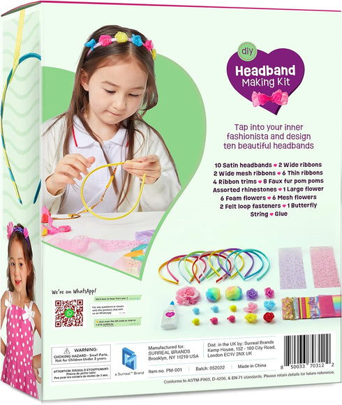 Pretty Me 5-12 Headband Making Kit for Girls - Arts & Crafts Easter Gift - Make Your Own Fashion Headbands for Kids