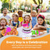 Set FUNERICA Play Food Goodies with Storage Box - Features Cutting Pizza, Ice Cream, Toy Birthday Cake, Fries, Dessert