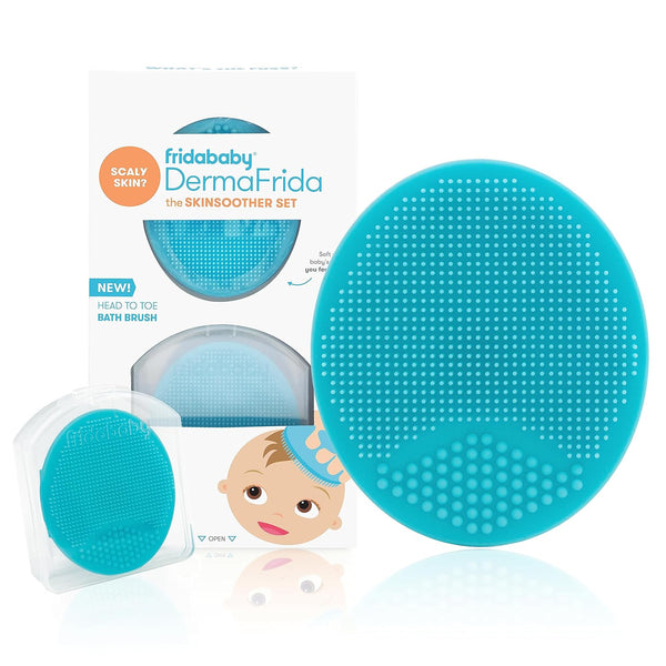 Frida Baby DermaFrida The SkinSoother Baby Bath Brush, Cradle Cap Brush for