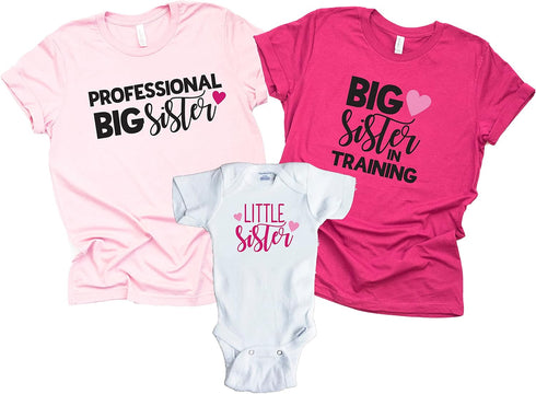 Big Sister in Training Shirt, Professional Big Sister, Gift for Big Sister to be, Pregnancy Announcement Shirts