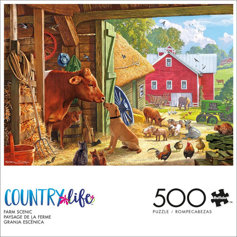Country 500 21.25 15.00 Buffalo Games - Life - Farm Scenic - Piece Jigsaw Puzzle for Adults - Challenging Puzzle