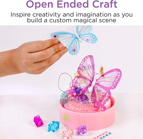 7+) Creativity for Kids Butterfly Fairy Lights Kit | Create a Glowing Fairy Night Light with Butterflies & Sparkle |