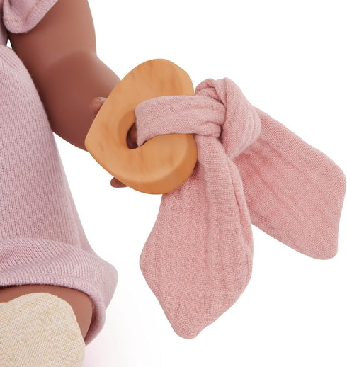 14-Inch 2+ LullaBaby Baby Doll Clothes Pink Dress, Headband, Teether & Shoes Pretend Play Years Baby Doll Dress Outfit