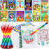 BenLouis 12 Christian Mini Coloring Books Kids with 12 Stacking Crayons Bible