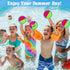Outdoor Games for Kids Ages 4-8 - Toss and Catch Ball Set with 4 Paddles, 4 Balls, Storage Bag, Yard Fun