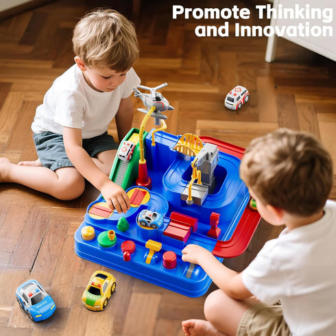 3+, 3 3+, 3 Car Race Track for Kids Ages Kids Car Toys for Year Old Boys, Race Track for Toddlers City with Small Cars