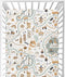CaTaKu World Map Animal Crib Sheets for Baby Girls Boys,Neutral Mini Crib Mattress