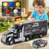 NIPLOOOW Set Set 3 4 5 6 3-4 3-9 Police Trucks Toy with Play Mat, Carrier Truck Play Vehicles for Years Old Boys Kids