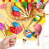 50 Pcs Mini Wooden Maracas for Kids Fiesta, 17 Designs Noisemaker for Mexican Cinco De Mayo, Luau Party, Carnivals,