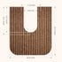HBGOTL Commode Washable(4 Pack,Brown) Round Potty Training Mats for Boys, Toilet Training Mats, Potty Training Toilet