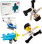 PicassoTiles 4 Piece Magnetic Figures Aircraft Action Figure Magnet Airplane Helicopter Expansion Pack Toddler Toy Set