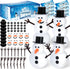 8 Pack Christmas Craft Supplies, DIY Snowman Kit, Build a Snowman Kit