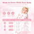 0-3 100% (3-Pack) Bublo Baby Newborn Swaddle Blanket for Month, Swaddles for Newborns Baby Girls Boys, Organic Cotton