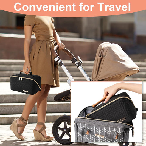 Pack, 6 Breastmilk Cooler Travel Bag with Ice Portable Insulated Breast Milk Cooler Bag Fits Bags of Breastmilk