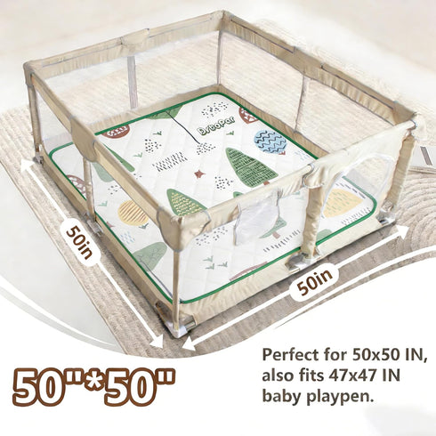50" 50" Baby Play Mat, x Baby Floor mat, Thick Cushioning Padding Foam Playpen Mat for Babies and Toddlers to Play