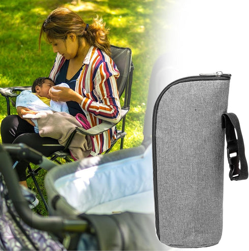 Generic Baby Bottle Bag - Nursing Bottle Cooler Warmer Bag,Thermal Breastmilk Cup Sleeve, Carrier Pouch for Travel Car