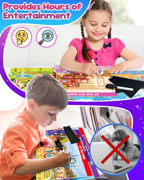 3-5, 3-5 4-8, Search and Find Activity Books for Kids Ages Car Airplane Travel Toys Games Activities for Toddler Kid