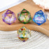 33mm D20 Dice: Handmade Flower Sharp Edge Resin Dice for Dungeons and Dragons Table Games with Gift Case (Flower)