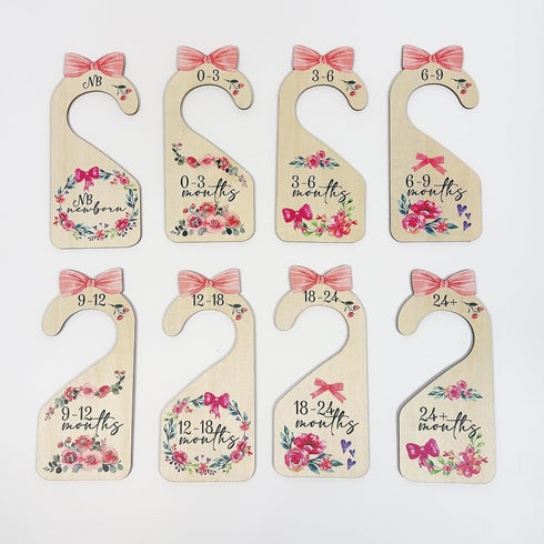 LLUFO Closet 8pcs Closet Closet Baby Dividers Double-Sided Baby Clothes Dividers for Wooden Nursery Decor for Gilrs