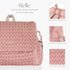 Backpack Hannah & Sophia Belle Convertible Baby Diaper & Bag in Pink Polyester with Classic Style