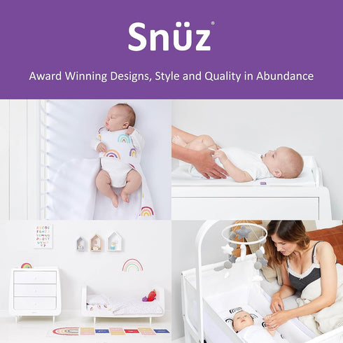 Hanging Diaper Caddy, Crib Organizer with Multiple Pockets for Bottles, Wipes, Portable Changing Pack, White