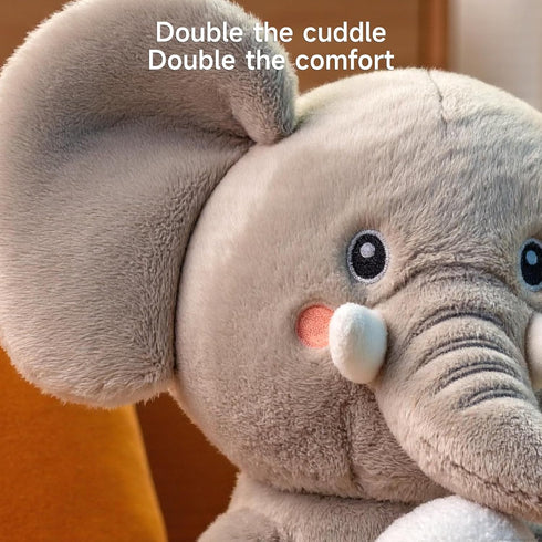 TUMAMA Elephant Stuffed Animal Toys, Interactive Singing Talking Plush Elephant and Bird Toy, Baby Animated Animals