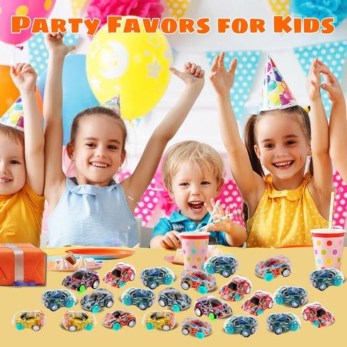 50 Pcs Mini Cars Toys, Pull Back Racing Vehicles for Kids, Party Favors and Classroom Prizes