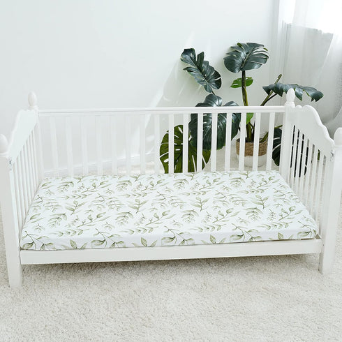 2 Pack 28" 52" TCBunny Premium Fitted Baby Crib Sheets for Standard Crib Mattress - Ultra-Soft Cotton, Stylish Rabbit