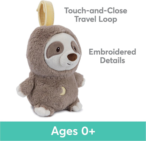 GUND Baby Lil’ Luvs On The Go Sloth Soother, Plush Sound Toy for Babies, Brown/Cream, 6”