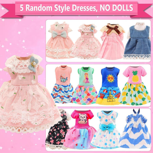 20 5.3 Inch 5 3 3 2 1 Backpack 1 1 1 1 1 5.3 6 Inch Pcs Doll Clothes & Accessories Include Dresses Outfits Tops