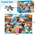 VOLUVOLU 300 Piece Jigsaw Puzzle for Adults, Fun at The Amusement Park Dog Puzzles, Funny Puppy Jigsaw Puzzles, Animal
