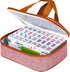 Chinese Small Mahjong Set, 144 Numbered Melamine Tiles (Green) with Carrying Bag, Complete Game Set
