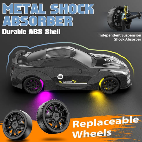 1/43 2.4GHz 4WD RC Drift Car, Mini Drifting RC Car with Gyro Full Proportional Drift Cars RTR Remote Control Cars