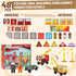 Set 2 3-5 5-7 8-12,STEM 3+ Magnetic Tiles Road with Cranes & Double-Sided Magnet Tiles,Boys Toys for Ages Magnetic