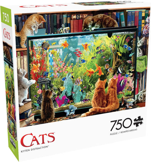 Buffalo Games - Garry Walton - Kitten Distraction - 750 Piece Jigsaw Puzzle for Adults - 24.00 x 18.00
