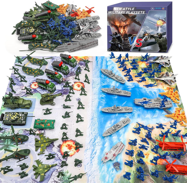 Army Men Playset - Large Set Including Army Men Action Figures, Battle
