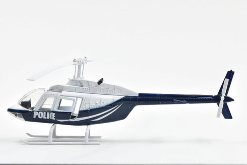 NewRay 206 1/34 Bell Helicopter Dark Blue and White Police Sky Pilot Series Diecast Model by New Ray