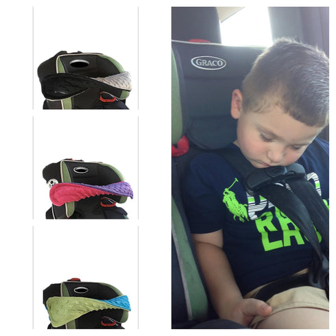 NoNods.com NoNods Car Seat Pillow Head Band REVERSIBLE BLACK/GREY