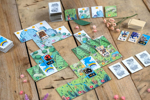 Hachette Boardgames 2 Encountering 1-2 8+ 15 Solstis | Whimsical Player Strategic Tile Game | Build a Stunning Mountain